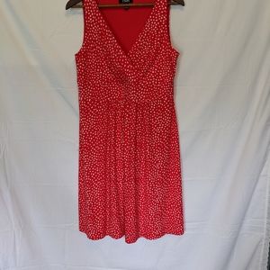 CHAPS Dot Dress SZ L EUC